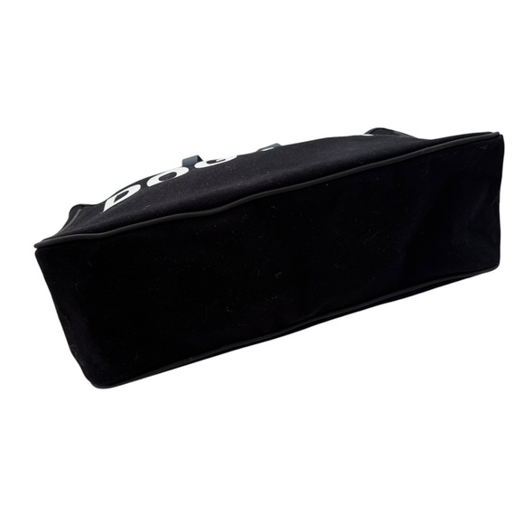 NWT SANTA BARBARA Dog Mom Savannah Canvas Tote Bag Black with Leather Straps - Picture 5 of 12